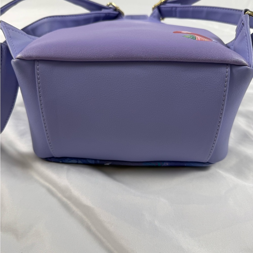 Loungefly Disney Alice In Wonderland Mushroom Garden Mini Backpack Purple - Picture 5 of 8